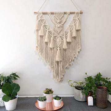 Hand-woven Pendant Macrame Wall Hanging Boho Woven Tapestry Bohemian Crafts Room Decoration Gorgeous Tapestry For Home Decor